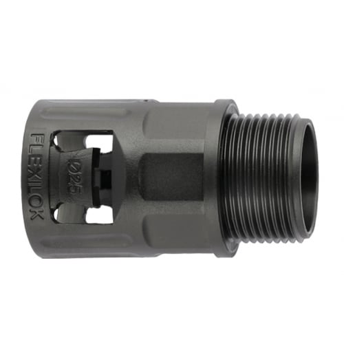 Flexicon FLK25M25B 25mm black male gland for FPAS