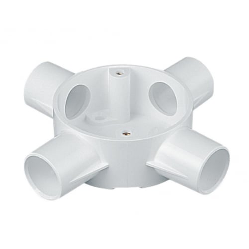 Marshall Tufflex 2MRB6WH 20mm White 4 Way Intersection Besa Box