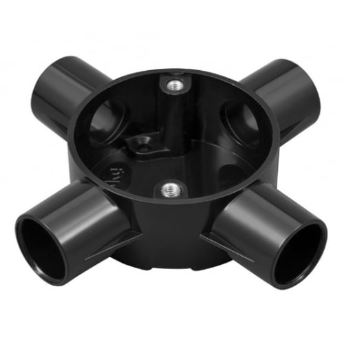 Marshall Tufflex 2MRB6BK 20mm Black 4 Way Intersection Besa Box