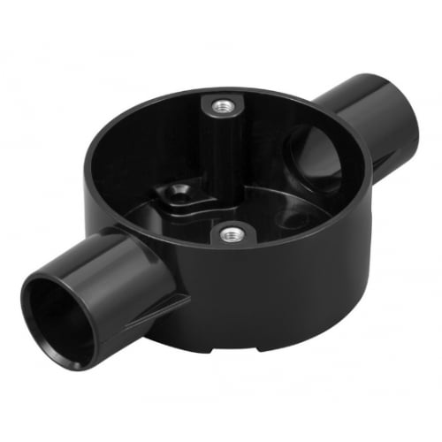 Marshall Tufflex 3MRB3BK 25mm Black 2 Way Through Besa Box