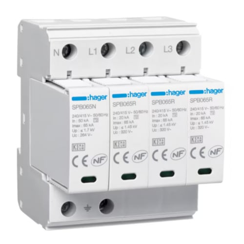 Hager JK102SPD 125a Surge Protection Kit Type 2