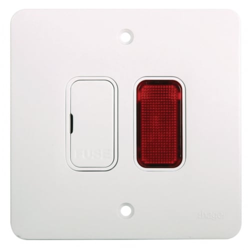 Hager WMGSU83N 13a DP Unswitched Spur + Neon