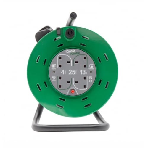 Tower TP22534 25m 4 Gang 13a Extension Reel