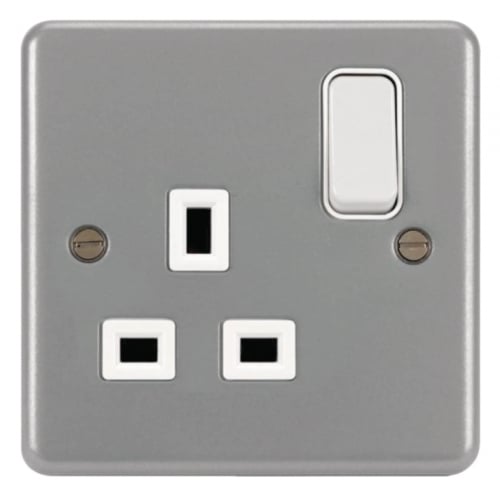 Hager WPSS81BKO 1 Gang 13a DP Switch Socket + Surface Box