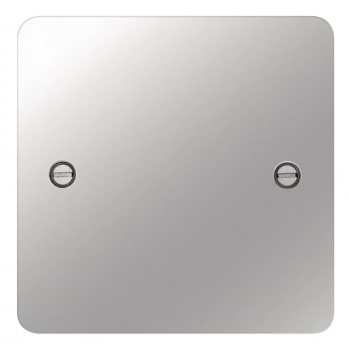Hager WFP1PS 1 Gang Blank Plate Polished Steel