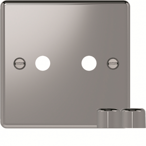 Hager WRDRP2PSKIT 2 Gang Dimmer Plate Kit Polished Steel