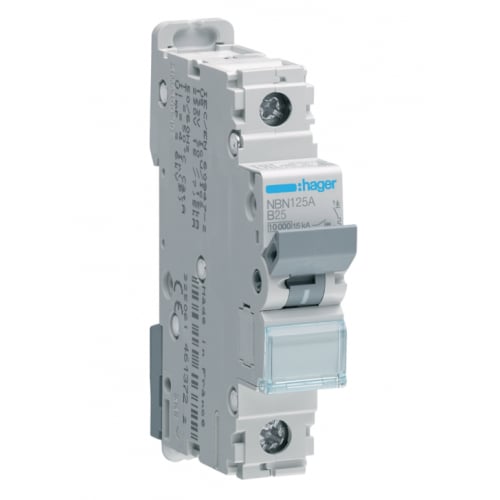Hager NBN125A 25a 10ka SP Type B MCB