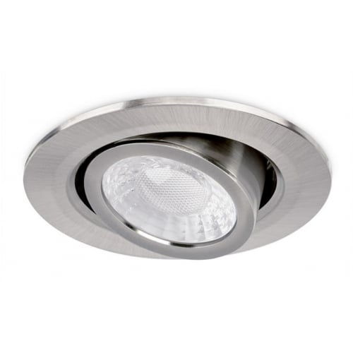 JCC JC1102/BN X50 IP65 Tilt Downlight Brushed Nickel, dimmable, and colour and wattage switchable
