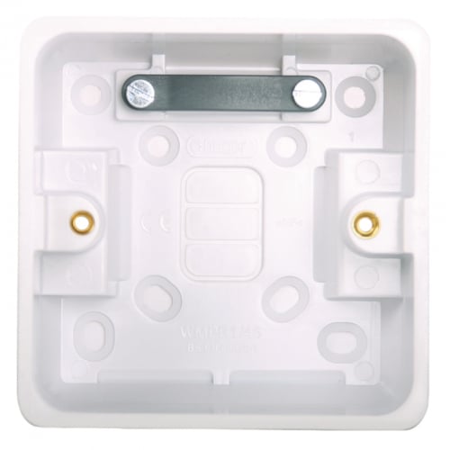Hager WMPB1/46 1g 46mm White Moulded Surface Box