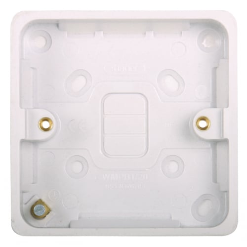 Hager WMPB1/20 1g 20mm White Moulded Surface Box