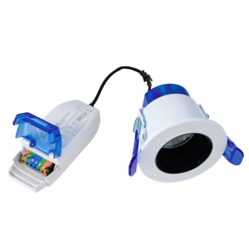 Aurora AU-R63BW/CWS 2700-5700k Baffled Downlight IP65 Dimmable CRI90  Downlight + White Bezel