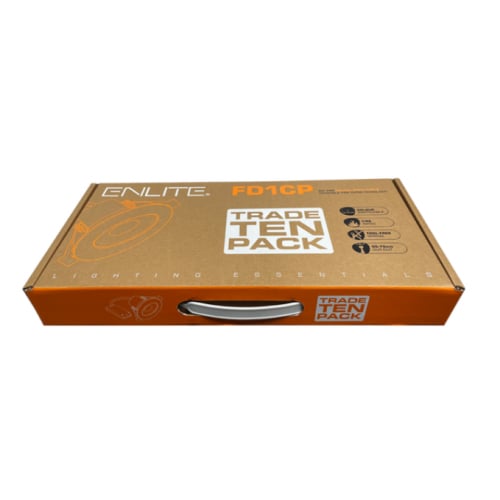 Enlite FD1CP 6w 540lm IP65 Dimmable Colour Switchable Downlight with White Bezel Included 10 Pack