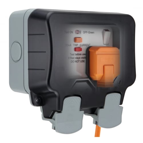 BG WP22ARCD-02 Nexus Storm 2 gang 13a IP66 Latching Type A RCD Socket