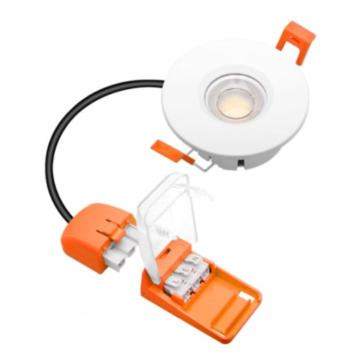 Enlite FD3/CWS 4-6w 660lm IP65 Dimmable Colour Switchable Downlight with White Bezel Included