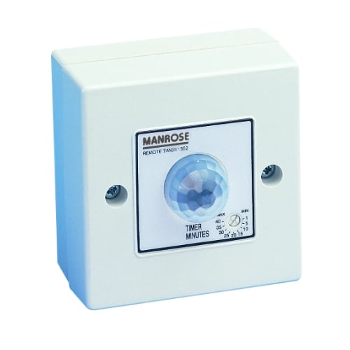 Manrose 1362 Remote PIR and Adjustable 1-20minite.Timer