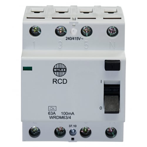 Wylex WRDM63/4 63 Amp 100ma 4 Pole Type A RCD