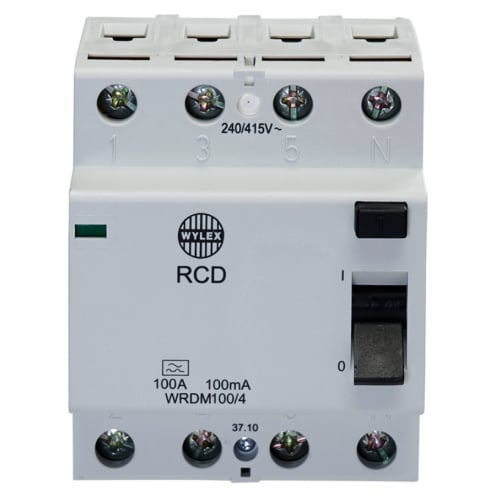 Wylex WRDM100/4 100 Amp 100ma 4 Pole Type A RCD