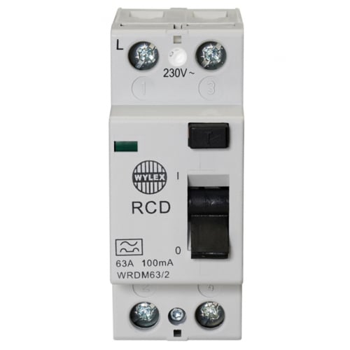 Wylex WRDM63/2 63 Amp 100ma 2 Pole Type A RCD
