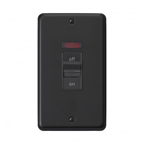 MK RP5236MBK 50a DP Switch+Neon Matt Black