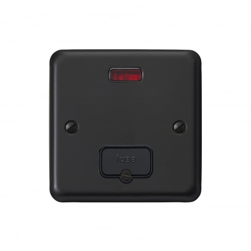 MK RP958MBK 13a DP Unswitched Spur + Neon Matt Black