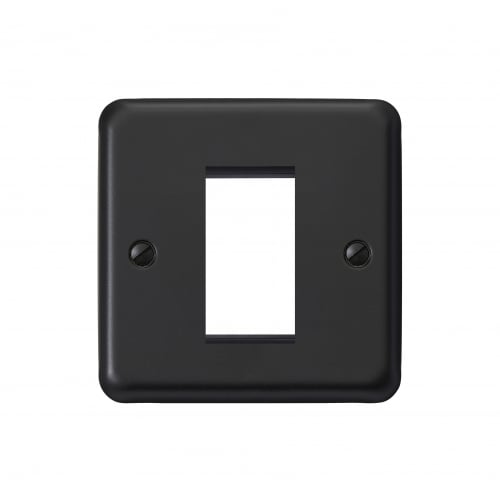 MK RP181MBK 1 Gang 1 Module Euro Plate Matt Black