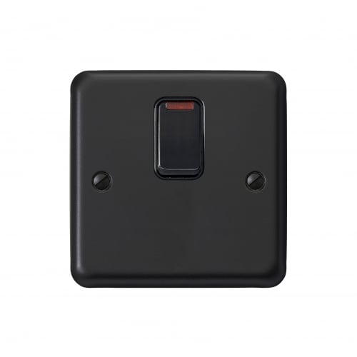 MK RP5233MBK 20a DP Switch+Neon Matt Black