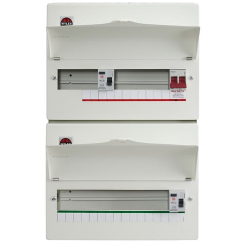 Wylex NMDRS26SSLHIA 26way Split Load Metal Consumer Unit