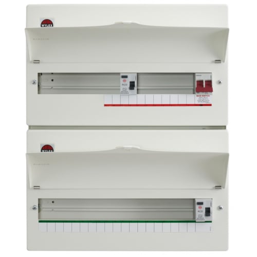Wylex NMDRS36SSLHIA 36way Split Load Metal Consumer Unit