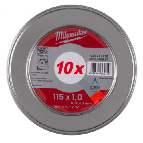 Milwaukee 4932478997 Metal Cutting Disc 115mm 10pc