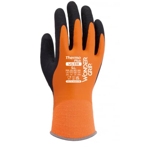 Wonder Grip WG-338101 Thermo Plus WG-338 Water & Cold Resistant Gloves Size 10/XL