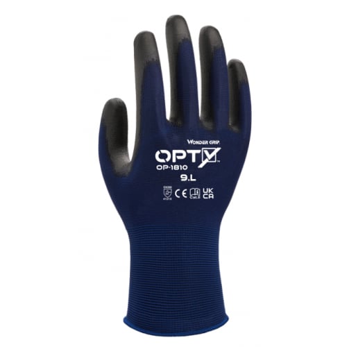 Wonder Grip OP-1810091 L/09 OPTY OP-1810 Second Skin Feel Gloves Size 9/L