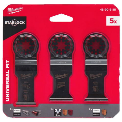 Milwaukee 48906115 Wood/Metal Multitool Kit 5 piece