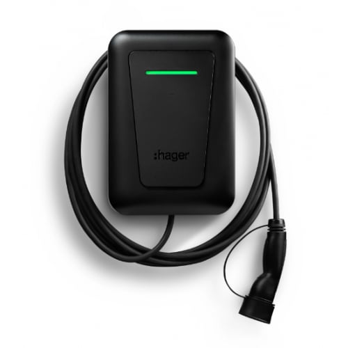 Hager XVU122CCT-MO Witty One 22kw 3PH EV Charger Tethered 6.5m