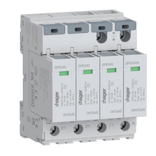 Hager JK102SPD 125a Surge Protection Kit Type 2