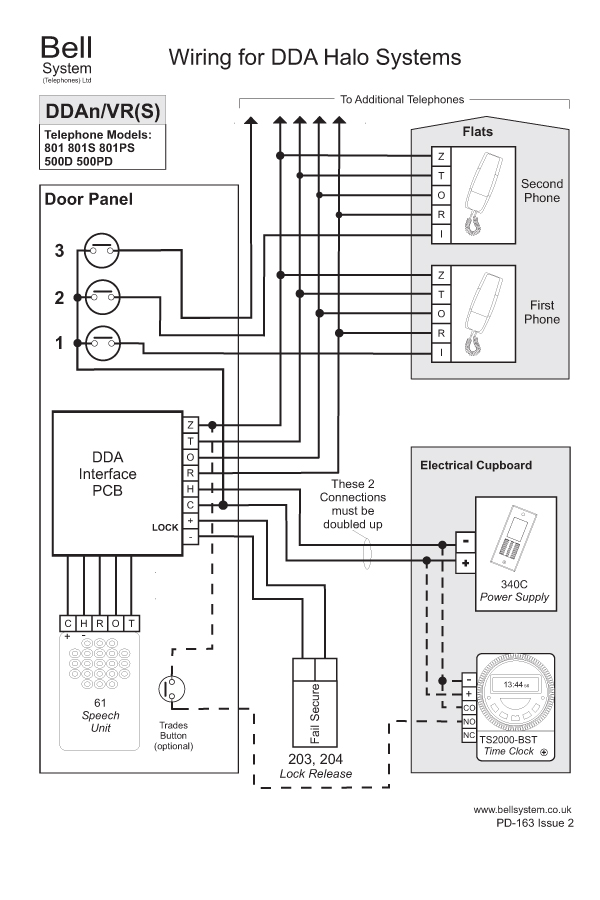 Buy BELL 908 8way Surface Door Entry Kit with Yale Lock ... circuit diagram kit 